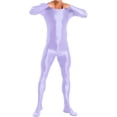 thumbnail image 6 of iEFiEL Mens Shiny Smooth Jumpsuit Long Sleeve Full Body Length Bodysuit for Fitness Workout, 6 of 7