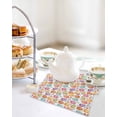 thumbnail image 4 of Easter Eggs Kitchen Dish Towels for Drying Dishes Set of 2, Colorful Eggs Spring Flowers Leaves Garden Plants Waffle Weave Microfiber Hand Tea Bathroom Towels Quick Dry & Absorbent Towel 12x12, 4 of 7