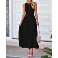 thumbnail image 4 of Vestido sin mangas midi bodycon BTFBM de punto acanalado de verano sin mangas, 4 of 8