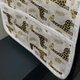 thumbnail image 3 of Giraffe Microwave Oven Cover, Exotic Jungle Mammals Pattern Cheerful Woodland Theme Flowers and Leaf Composition, Water Resistant Organizer with Pockets Kitchen, 36" x 12", Multicolor, by Ambesonne, 3 of 4