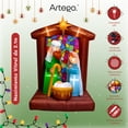 thumbnail image 3 of Inflable de Navidad nacimiento Navideño modelo Vitral 2.1 m de alto con luces LED Christmas inflatable Artego, 3 of 8