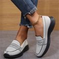 thumbnail image 4 of Vedolay Women's Platform Sneakers Women's Sneakers Fashion Comfort Rubber Sole Flats Slip On Dress Shoes,Gray 9, 4 of 5