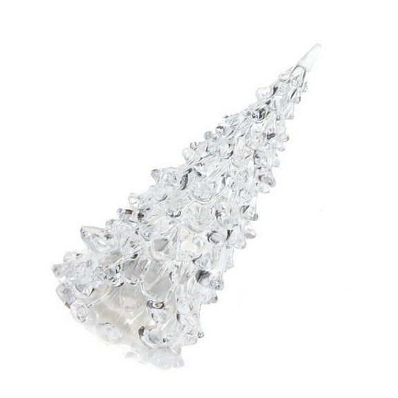 Acrylic LED Mini Christmas Tree Night Light for Kids Desktop and Hallway Holiday Decor, Festive Miniature Xmas Decoration