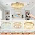 thumbnail image 4 of AFANQI 23.6" Modern Remote ControlledK9 Crystal Chandelier, 4 of 14