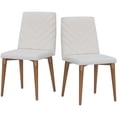 thumbnail image 1 of Manhattan Comfort Chaise d'Appoint Utopique en Beige (Lot de 2), 1 of 7