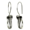 thumbnail image 2 of NOVICA .925 Sterling Silver Drop Earrings with Oxidized Finish, Cobra Guardian', 2 of 2