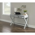 thumbnail image 4 of Linon Peggy Two Drawer Wood Writing Desk in Gray, 4 of 20