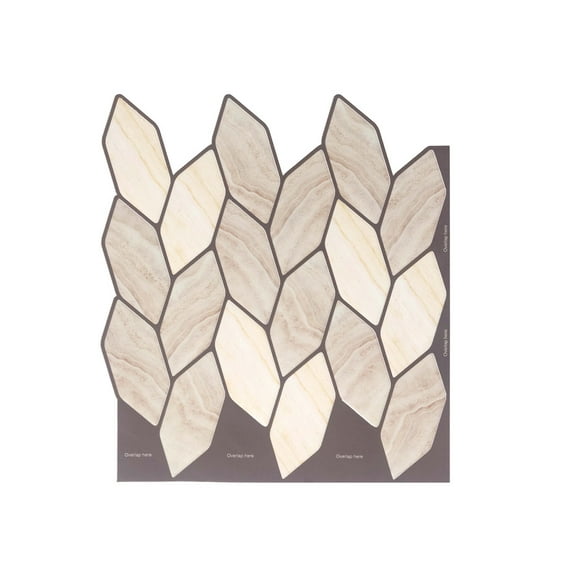 Mosaicowall 10-Sheet Peel and Stick Tile - 11.9"x11.8" Premium Kitchen Self Adhesive Backsplash Tile