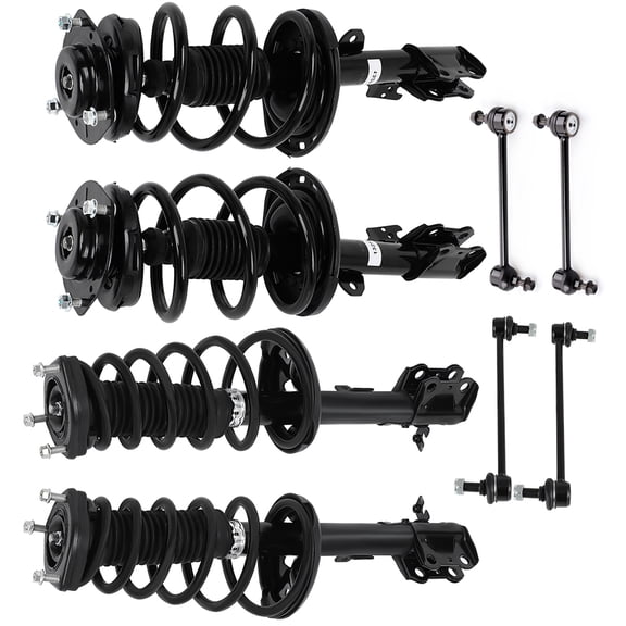 CCIYU Front Strut Spring Assembly Control Arm and Ball Joint Assembly 2009-2012 for Toyota Venza Complete Suspension Kit Fits replace for 172963, 172965, K90344, K90345