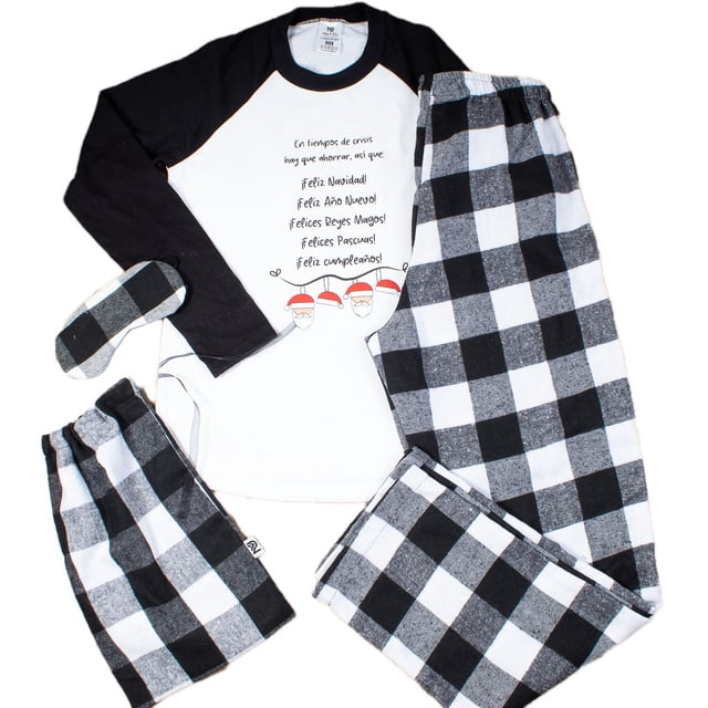 Pijamas De Franela Para Mujer Cuadros Navideños Varios Colores y Diseños MUYTU Pijama de franela mujer