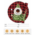 thumbnail image 6 of 15 Inch Round Placemats Set of 4, Christmas Tree Non Slip Heat Insulation PP Table Mats, Buffalo Plaid Xmas Pine Farmhouse Checker Washable Place Mats for Kitchen Dining Party Table Decor, 6 of 7
