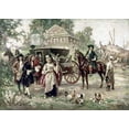 thumbnail image 2 of Gerome Ferris, Jean Leon 18x14 White Modern Wood Framed Museum Art Print Titled - On The Road To Penns Manor, 2 of 4