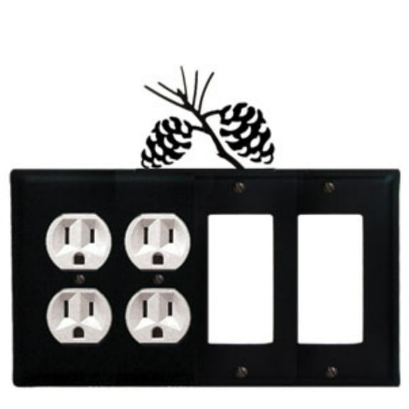 Pinecone Double Outlet CUSTOM Product Double GFI CUSTOM Product Cover