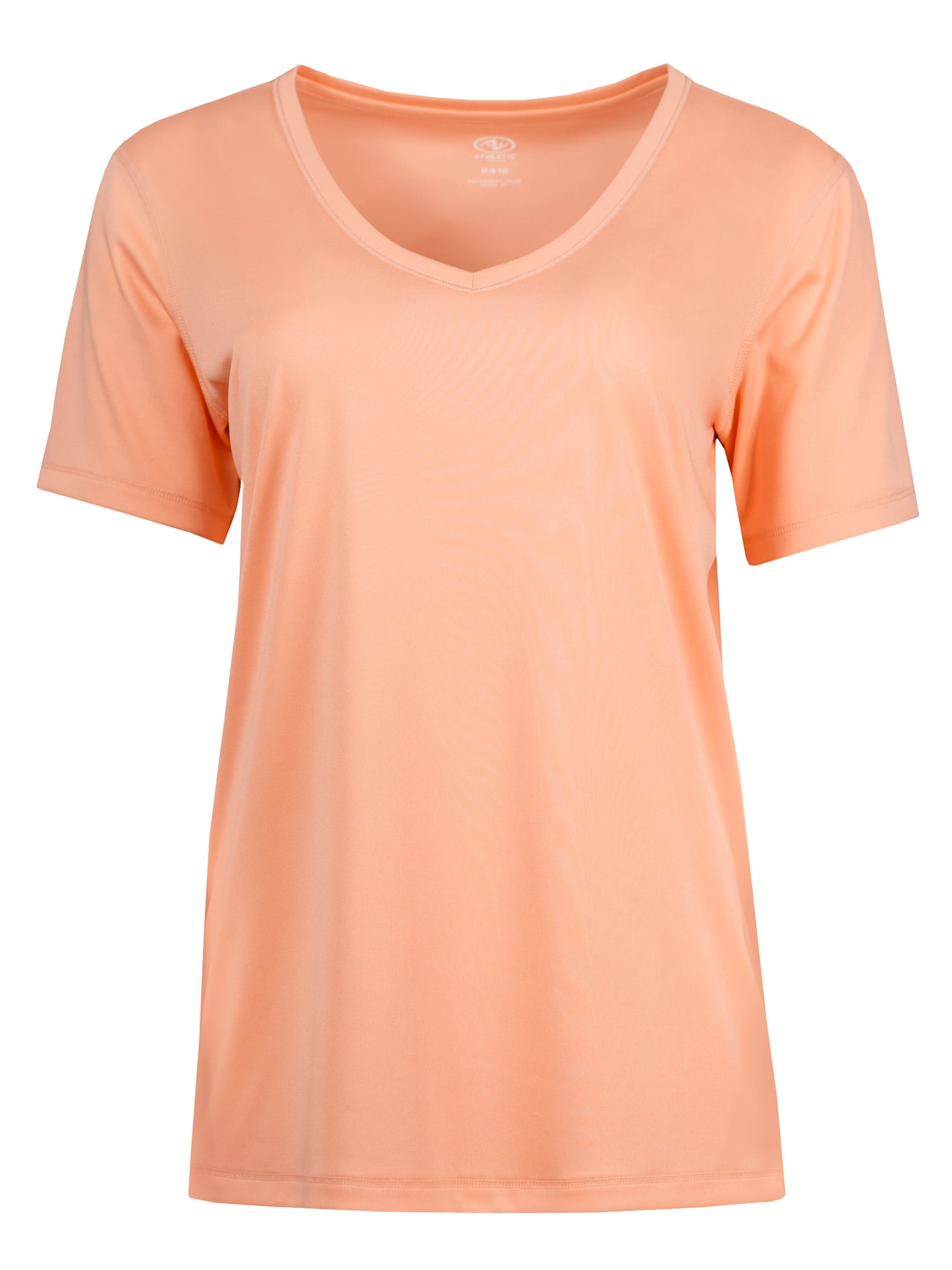 Athletic Works Women's and Women's Plus Core Active Short Sleeve V-Neck T-Shirt, Sizes XS-4X