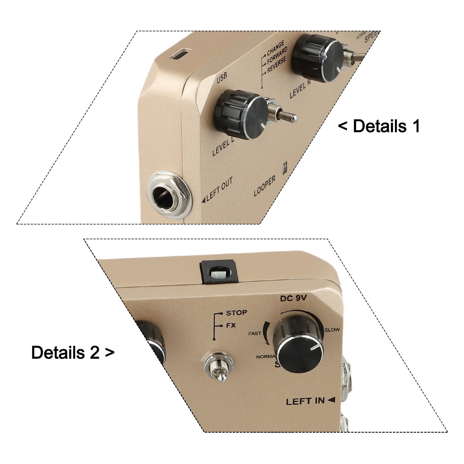 Rowin Looper Electric Guitar Effect Pedal Loop Station 11 Types TimeTrue Bypass