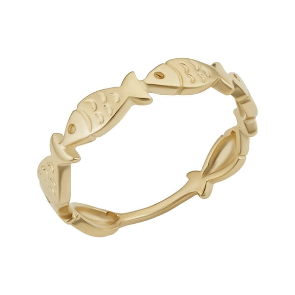 Au Naturale 14k Yellow Gold Fish Ring (size 5)