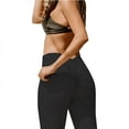 thumbnail image 2 of Gibobby Pantalones de yoga con bolsillos Pantalones deportivos de cintura sexy Pantalones de yoga elásticos de yoga ajustados para mujeres(Negro， S), 2 of 5
