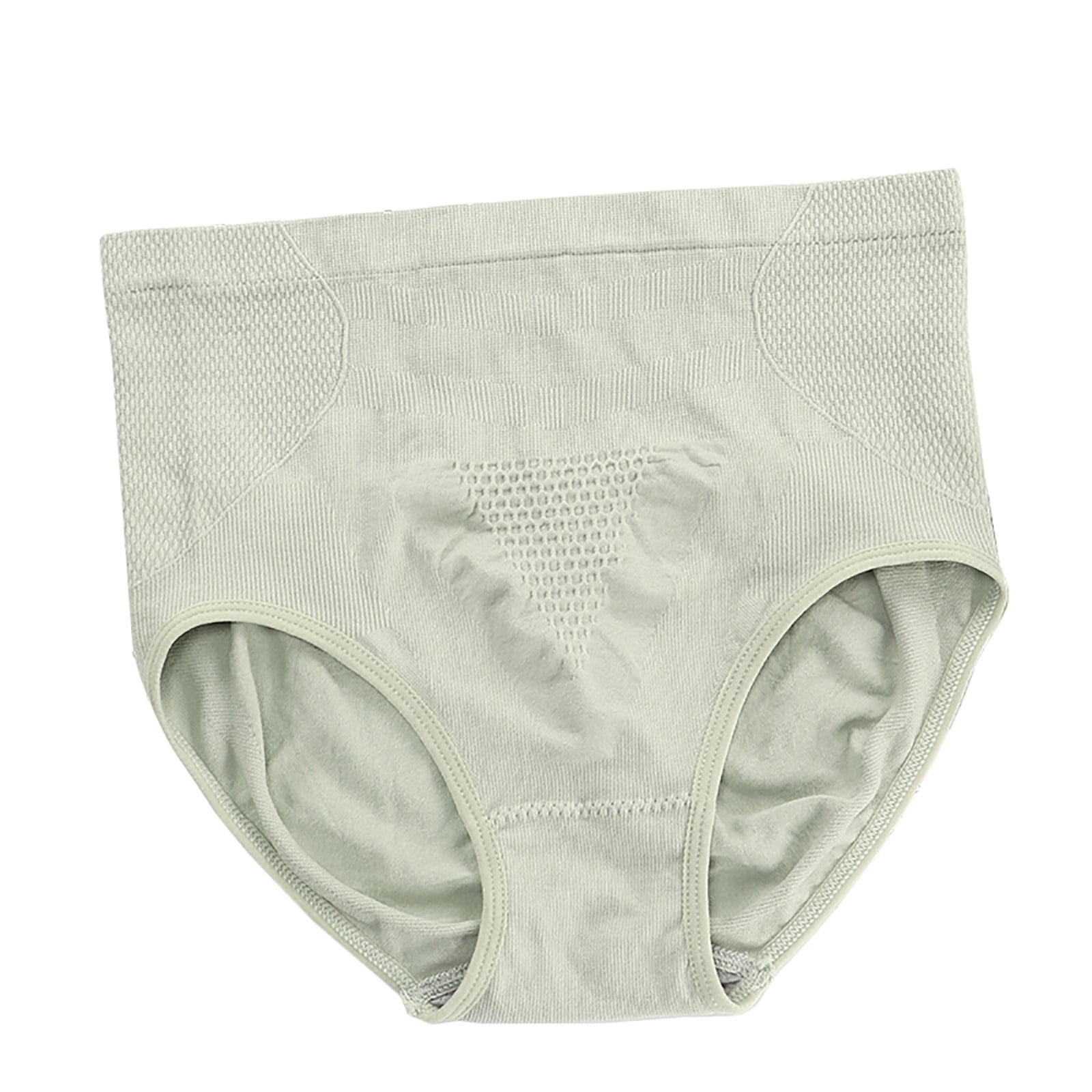 HUPOM White Underwear Women Panties High Waist Activewear Tie Comfort Waist  Green L 