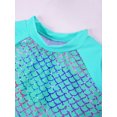 thumbnail image 4 of Alvivi 2PCS Kids Girls Swimsuit Set Long Sleeves Rash Guard Shirt Top Ruffles Bottom Bathing Suit Mint Green 12, 4 of 7