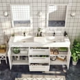 thumbnail image 3 of Eviva Lugano 60" White Modern Bathroom Vanity with White Integrated Acrylic Double Sink, 3 of 7