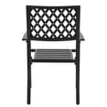 thumbnail image 4 of Nuu Garden Outdoor Patio Bistro Set, 2 Bistro Chairs and 20 Inch Round Bistro Table, Powder-Coated Finish and Iron Frame, for Outdoor and Indoor Space, Patio, Deck, Garden, Backyard, Balcony, Black, 4 of 10