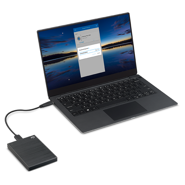 Seagate STHN1000400 1TB Backup Plus Slim Portable Drive USB 3.0, Black - image 4 of 9