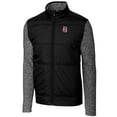 thumbnail image 2 of Men's Cutter & Buck Black Birmingham Barons Stealth Hybrid Quilted Full-Zip Windbreaker Jacket, 2 of 3