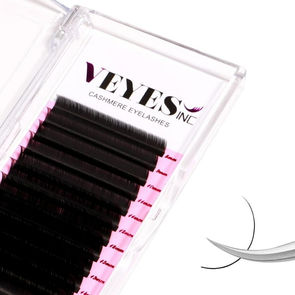 shiyou-Cashmere Volume Lash Extensions 03 05 07 C/CC/D Curl 8-20mm Mixed & Single Length, Super Matte Black Individual Eyelashes Tray, Professional Supplies for Lash Techs (0.03 C 8-16mm)