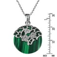 thumbnail image 4 of Daisy Vines Adorned Malachite Disc Sterling Silver Necklace, 4 of 5