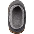 thumbnail image 3 of Mens Easy Slip On Fleece Lined Winter Mule Slippers with Hard Sole - Grey - Medium (US 9-10), 3 of 7