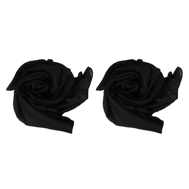 Bufanda de mujer Minnieouse Estilo simple Bloqueador solar Negro 2piezas