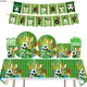 thumbnail image 2 of Tema de campeón de fútbol verde, Baby Shower, fútbol, vajilla desechable, vasos de papel, servilletas, platos, decoración de cumpleaños, 2 of 5