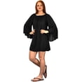thumbnail image 3 of Peach Couture Shoulder Flutter Sleeve Beach Cover Ups, 3 of 3