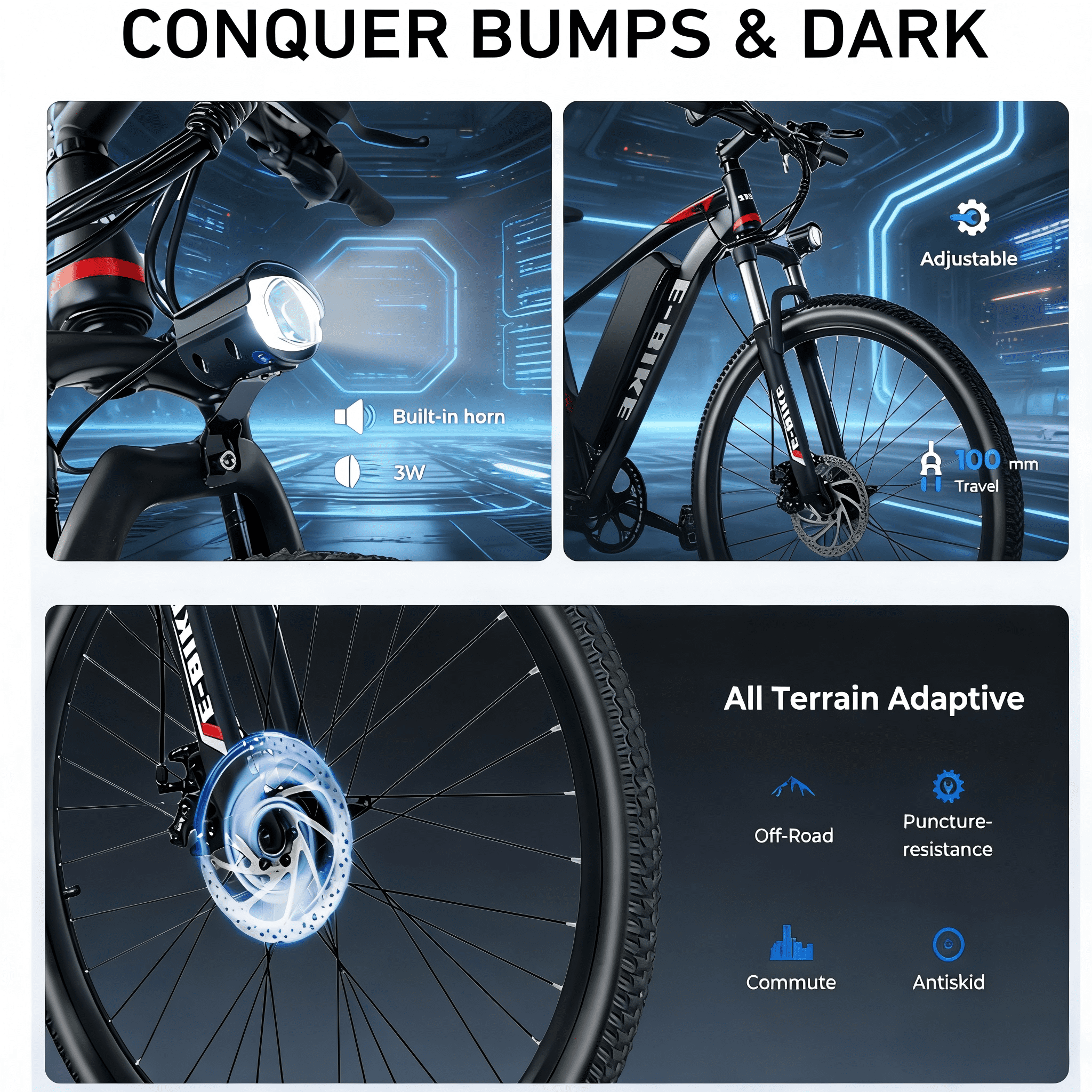 SHCNTEKU 26Inch 45Miles 25MPH 7 Speed Commuting Ebike 750W Motor E Mountain Bike with 36V 432Wh Removable battery Electric bicycles for Adults Teens, UL 2849