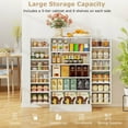 thumbnail image 4 of Resenkos 41-Inch Tall White Kitchen Pantry Cabinet with Doors and Adjustable Shelves, 4 of 8