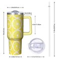 thumbnail image 2 of OBREWU Lemon Tumbler with Handle and Lid,Lemon 40oz Double Wall Vacuum Insulated Tumbler,Cups Gift for Women and Men, 2 of 7