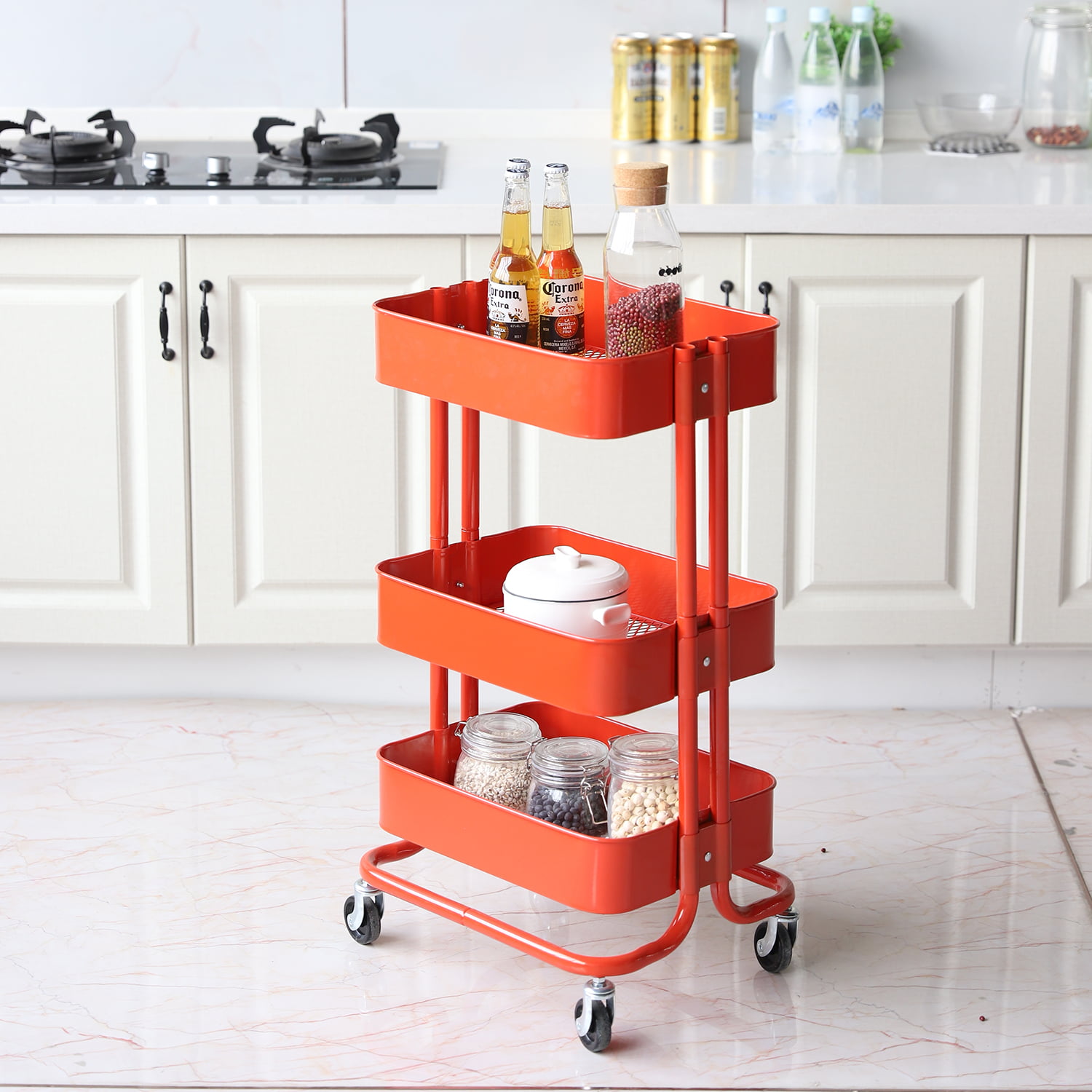 Details about   Utility Cart Trolley Organizer Storage 3Tier Tool Service Rolling Salon SpaY201H 