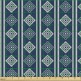 thumbnail image 2 of Ambesonne Abstract Fabric by the Yard Upholstery, Classic Rhombus Pattern, 5 Yards, Night Blue Pale Grey, 2 of 5