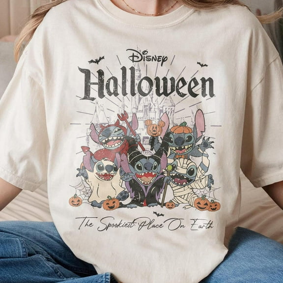 Vintage Disney Stitch Costume Party Shirt, Stitch Horror Costume Party Shirt, Disney Costume Party Shirt, Costume Party Family Matching Shirt, S-5Xl Shirt