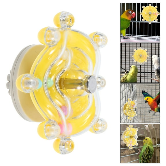 WHAMVOX Bird Swivel Wheel Toy Interactive Pet Bird Rotating Toy Bird Chewing Toy Bird Exercise Toy