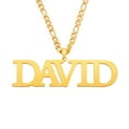 thumbnail image 4 of Men's Personalized Nameplate Pendant Necklace Gold Custom Name Necklace with Figaro Chain Jewelry Gift for Father Boyfriends, 4 of 4