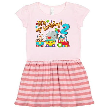 

Inktastic Its my Birthday- circus train 2nd Birthday Gift Toddler Girl Dress