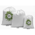 thumbnail image 2 of Darling Souvenir Fournitures de Fête de Mariage Feuilles Blanches Pochettes à Cordon Sacs de Fête 15 Pcs, 2 of 5