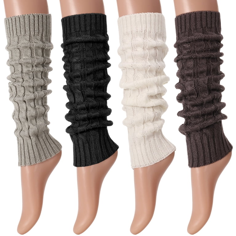 Bocaoying 4-Pack Thermal Cable Knit Leg Warmers for Women photo 1