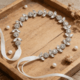 thumbnail image 2 of Tocados de Novia con Perlas, Accesorios para el Cabello Tocados con Hojas Diadema de Novia de Boda Diadema de Boda de Perlas Románticas con Diamantes de Imitación Flores, 2 of 4