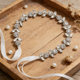 thumbnail image 2 of Tocados de Novia con Perlas, Accesorios para el Cabello Tocados con Hojas Diadema de Novia de Boda Diadema de Boda de Perlas Románticas con Diamantes de Imitación Flores, 2 of 4