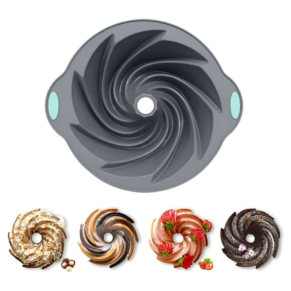 ACDANC Silicone Novelty Cake Pan,Pound Cake Baking Pan Non-Stick Pan,Fluted Cake Pan with Heavy Grade Steel Frame and Handles for Baking Cake,Bundt Cake,Birthday,Party