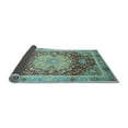 thumbnail image 2 of Ahgly Company Indoor Round Abstract Light Blue Modern Area Rugs, 7' Round, 2 of 4