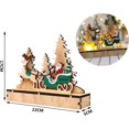 thumbnail image 2 of Decoración navideña de madera YONGSHENG adorno de Papá Noel con luces para decoración del hogar 17*22*5 cm, 2 of 5