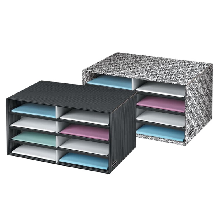 Bankers Box Literature Sorter, 8-Compartment, Black photo 2